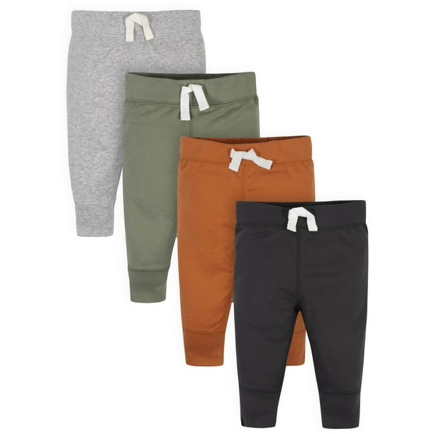 Gerber Gerber Baby Boy Pants, 4Pack, Newborn24 Months