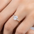 thumbnail image 3 of Jewelerix Modern Oval Shape Engagement Ring Five Stone Moissanite Diamond Proposal Ring 10K Yellow Gold Vermeil Wedding Gift Jewelry, 3 of 5