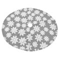 thumbnail image 4 of Tree Skirt, Cute Snowflake Patterns Multi Purpose Adapt To Various Themes Reused Xmas Gray Tree Skirt  for Shooting Background for Christmas Decor 122cm,78cm, 4 of 8