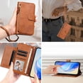 thumbnail image 3 of FOXDOCK Funda Tipo Cartera para Xiaomi Poco X8 Pro Max Cuero PU con Cremallera y Correa de Muñeca, Ranuras para Tarjetas, Soporte Plegable, Cierre Magnético, 3 of 5