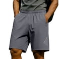thumbnail image 3 of Afuyipoi ​Men's Athletic Shorts with Zipper Pockets, Quick Dry 4-Way Stretch Performance Training Shorts, Elastic Waist Summer Gym Shorts, Sizes L-5XL Dark Gray Size XL, 3 of 8