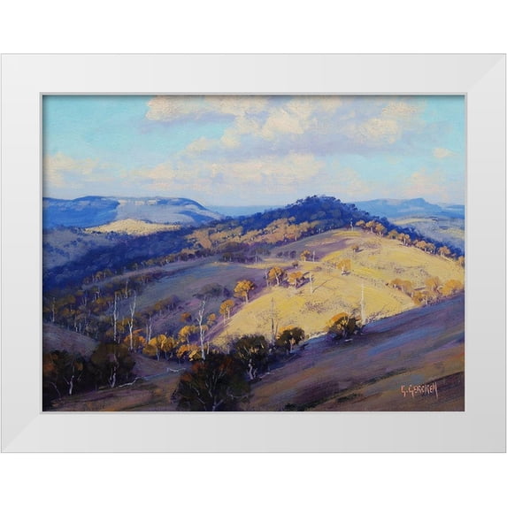 Gercken, Graham 18x15 White Modern Wood Framed Museum Art Print Titled - Megalong Valley Australia