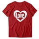 thumbnail image 2 of RKSTN Women's Valentine's Day Cotton T Shirts Oversized Crewneck Valentine Graphic Print Short Sleeve Shirt Pullover Tops Womens Casual Round Neck Plus Size Loose Fits Comfy Summer Baisc Tee Shirts, 2 of 8