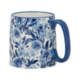 thumbnail image 6 of 10 Strawberry Street  Bella Blue Peonies Mug, Set of 4, 6 of 9