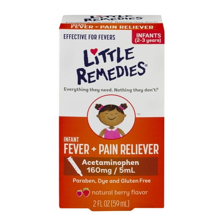Little Remedies Infant Fever + Pain Reliever Berry Flavor, 2.0 FL OZ