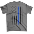 thumbnail image 2 of USA Flag Men's Blue Lives Matter Tee Chest, Charcoal, Medium, 2 of 3