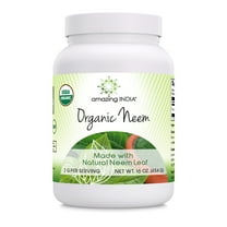 Amazing India USDA Certified Organic Neem Powder 16 Oz (454 G) Supplement | 227 Serving | 2G Per Serving | Non-GMO | Gluten Free | Made in USA