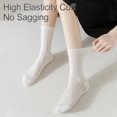 thumbnail image 2 of G&Y Ruffled Socks for Women, Casual Lace Ankle Socks, 6 Pairs, 6White, 2 of 4
