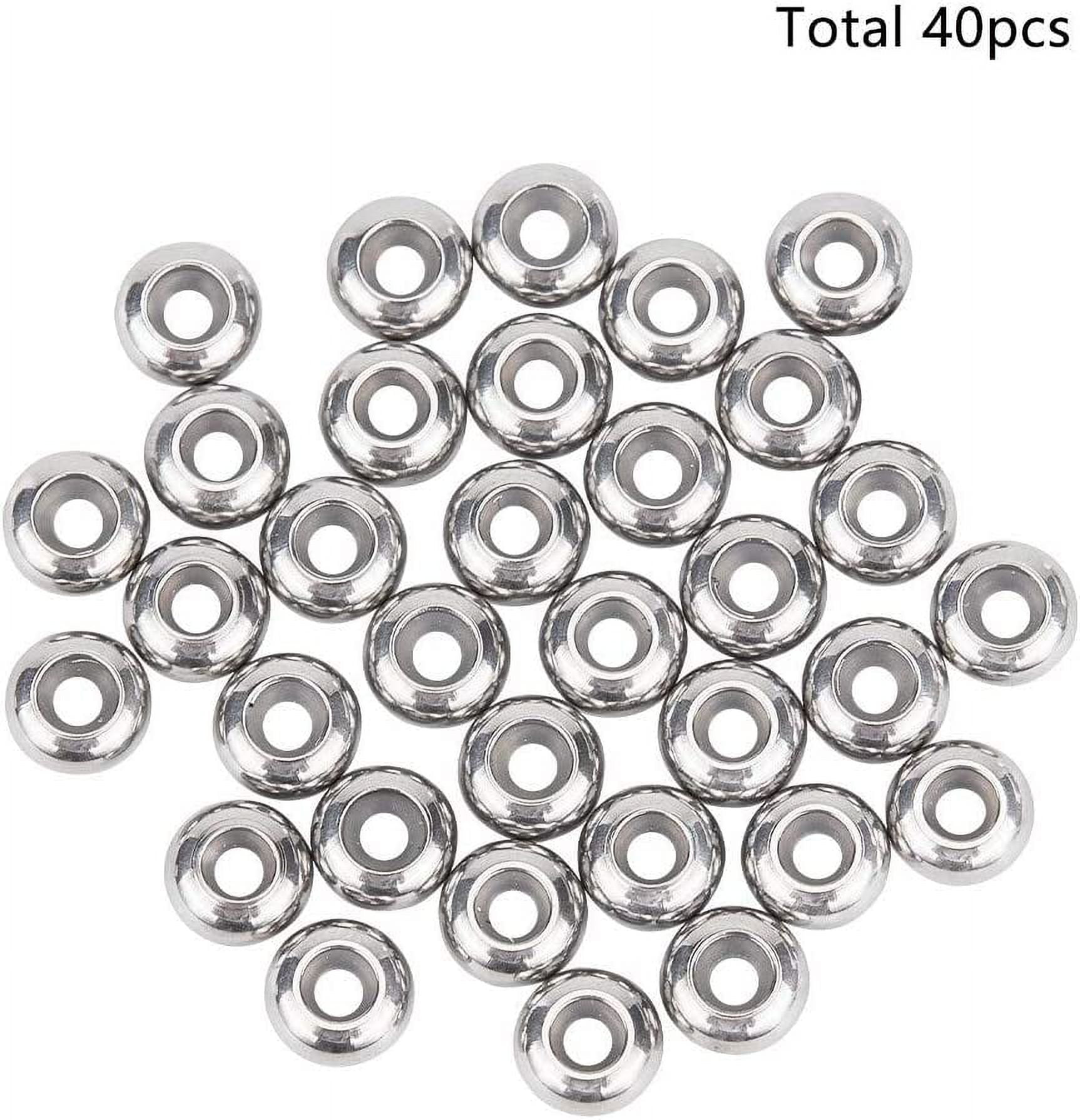 SUNNYCLUE 1 Box 150Pcs Beads Stopper Bead Stoppers Mini Spring Clamps Bead  Bug Jewelry End Clasps Metal Beading Stoppers for Jewelry Making