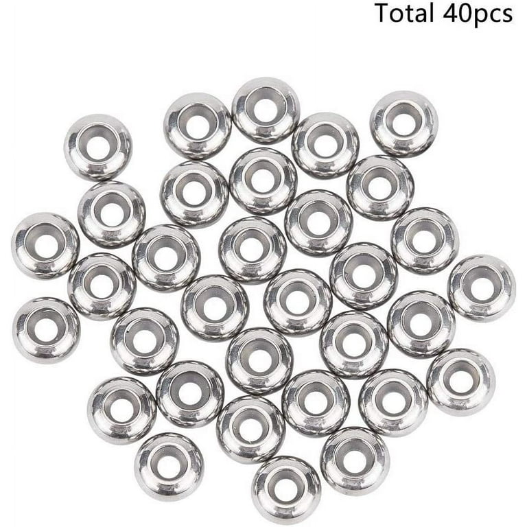 6mm Abacus Beads, Stainless Steel 6x3mm, 2mm Hole, Lot Size 200, #1532 -  Jewelry Tool Box