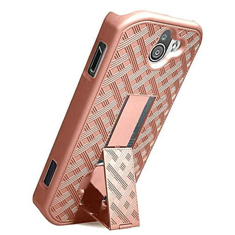 Nakedcellphone Case compatible with Kyocera Duraforce Pro 2 Phone, [Rose  Gold Pink] Slim Ribbed Hard Shell Cover [with Kickstand] for E6910/E6920 -  Walmart.com