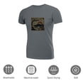 thumbnail image 3 of Coolnut Men's T Shirt Odor Protection Short, Japanese Style Under Mount Fuji Mens Short Sleeve Tees, Grey Crew-Neck Casual Tee Shirts, M, 3 of 6