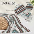 thumbnail image 3 of Turquoise Red Boho Body Pillow Covers 20"x60", Southwestern Ethnic Aztec Retro Geometric Soft Brushed Breathable Throw Pillow Covers, Pillowcase with Zipper for Couch Sofa Bedroom Living Room, 3 of 9