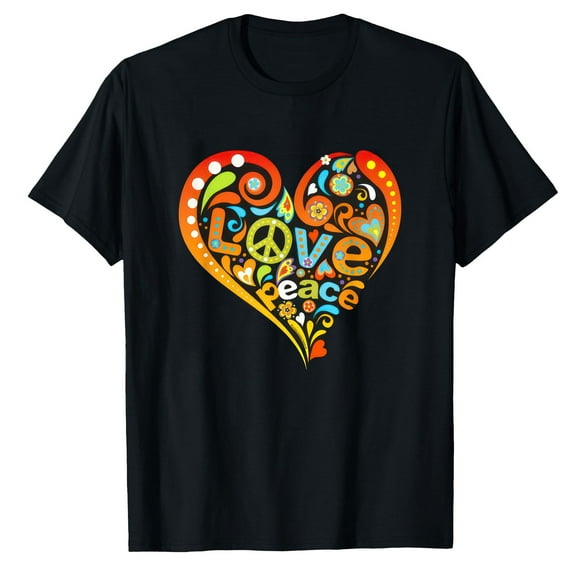 AALJY Joli Signe de Paix Hippie Années 60 70 Amour Cœur Paix