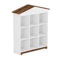 thumbnail image 5 of House-shaped Storage Shelf With 9 Compartments, 3-layer In White + Brown, And Modern For Home Organization 9 Rack, Brown , Organizing Your, 5 of 6