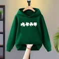 thumbnail image 2 of FINALGANG Kids Boys Girls Hoodie With Shamrocking Cartoon Graphic Loose Fit Long Sleeve Pullover Sweatshirt For Casual Daily Wear Fashionable Top, 2 of 3