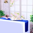 thumbnail image 3 of Qucyy Ensemble de Mariage 10 Pcs 12 x 108 Pouces Chemin de Table en Satin pour Décoration de Réception de Mariage - Bleu Royal Bleu Royal 12 x 108 Pouces, 3 of 5