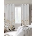 thumbnail image 3 of Cream Flowers Blackout Curtains, Light Blocking Print Window Curtains, Country Pastoral Spring Floral Herbs Thermal Insulated Window Drapes for Living Room Kitchen Cafe 2 Panels, 104"W x 63"L, 3 of 9