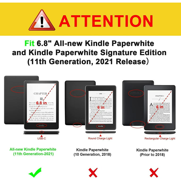 Funda Kindle Paperwhite - 10ª generación 2018 Releases - Thin Smart Shell  Cover con Auto Wake / Sleep para  Kindle Paperwhite 2018 E-reader