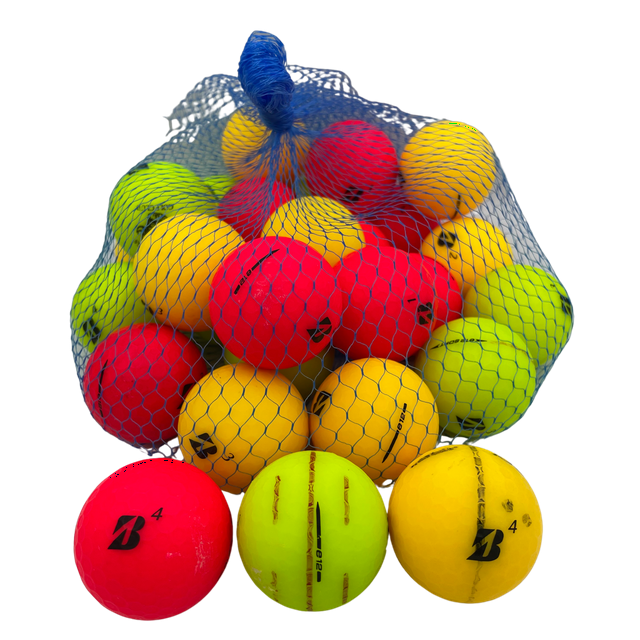 Golf Ball Planet - Bridgestone E12 Recycled Golf Balls 3A/Good (24 Pack, Matte Color Mix)
