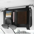 thumbnail image 2 of Classic Elegant Modern Car Sun Visor Organizer, Sunglasses Holder, Cards Sleeve Pockets, Car Registration License Holder, Driving License, Insurance, Cards, Pen, Key, 2 of 8