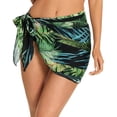 thumbnail image 6 of Women's Short Sarongs Beach Wrap Sheer Bikini Wraps Chiffon Cover Ups for Swimwear S-2XL, 6 of 7