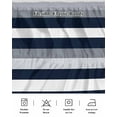 thumbnail image 5 of Grey and Bed Skirt King Size 18&nbsp;Inch Drop, Dark Blue Stripe Abstract Geometric Striped Wrap Around Dust Ruffle Bedskirts, Wrinkle & Fade Resistant Easy Fit Bedskirt with Adjustable Elastic, 5 of 8
