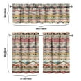 thumbnail image 5 of Kitchen Curtains 36 Inch Short - 3 Panel Set, Rod Pocket Window Curtain, Boho Floral Tribal Style, 100% Polyester for Farmhouse, Kitchen, Cafe, Bedroom, Easy Wash, 5 of 5