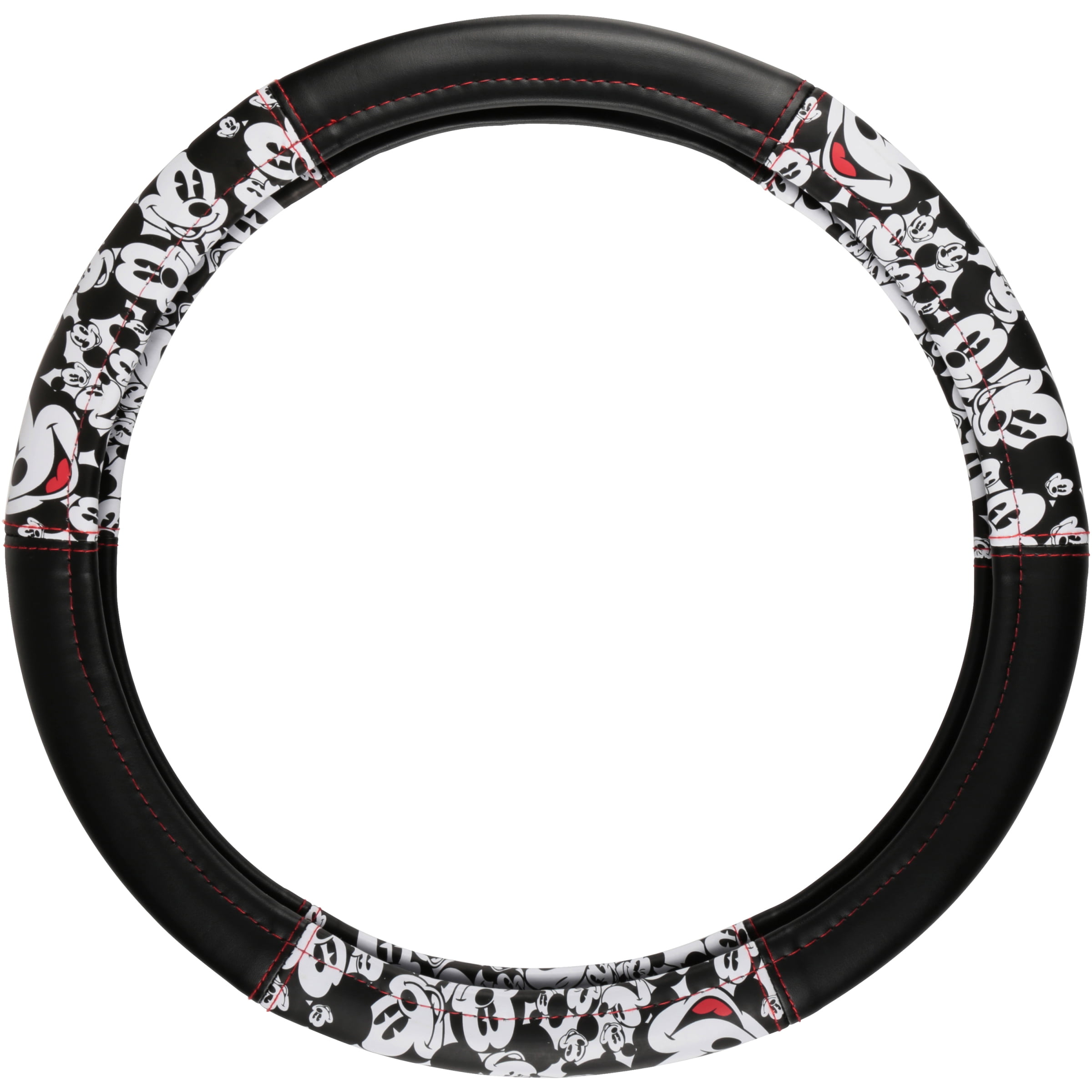 NAPOLEX Japan WD-174 Disney Mickey Mouse Car Steering Wheel Cover Black Whi