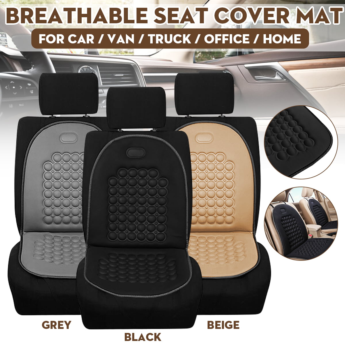 grey Universal Car Seat Swivel Cusion Non-slip Revolving Chair Cover Mat Soft Portable Seat Protector Cushion can Rotating for Dirver,Old People,Pregnant,Adults and Child Black Grey 