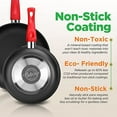 thumbnail image 5 of NutriChef w/Heat Red Silicone Handles, Oven Safe, 21 Piece Set, Black, 5 of 9