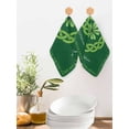 thumbnail image 2 of St. Patrick's Day Kitchen Dish Towels for Drying Dishes Set of 4, Farmhouse Lucky Leaves Stripes Border Waffle Weave Microfiber Hand Tea Bathroom Towels Quick Dry & Absorbent Towel 12x12, 2 of 7