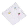 thumbnail image 6 of Cotton Handkerchief Washable Chest Towel Embroidery Flower Hankie Pocket Square 28x28cm for Girl Traveling Shopping, 6 of 8