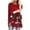 Red, variant on YUGYXL Womens Fall Fashion Long Sleeve Christmas Pullover Tunic Tops Crewneck Sweatshirt Xmas Printed Holiday Oversized Long Shirts Black XXXL