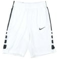 thumbnail image 2 of Nike Big Boy's (8-20) Dri-Fit Elite Stripe Basketball Shorts (White/Black, Large), 2 of 4