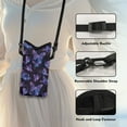 thumbnail image 5 of SEANATIVE Neoprene Crossbody Phone Bag Shockproof Small Shoulder Bag Portable Mini Travel Bag With Removable Shoulder Strap for Travel, Beach, Walking, 8 x 4 inch, Butterfly Violet, 5 of 7