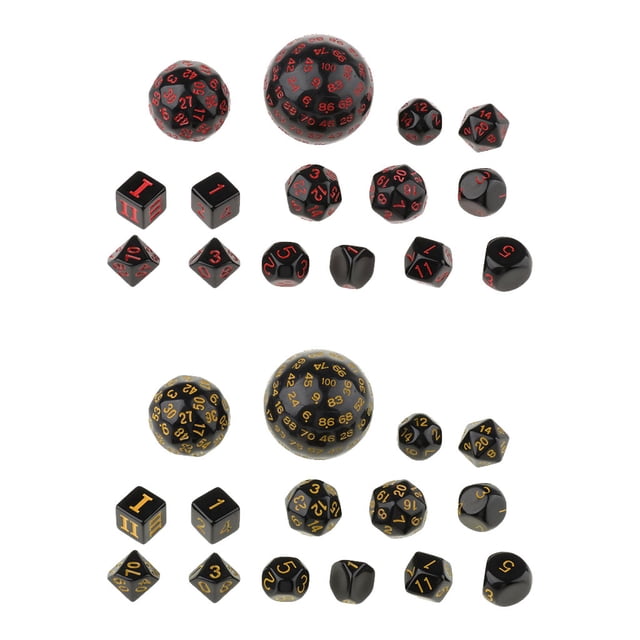 Dados poliédricos Sunnimix 30 Piezas de acrílico de Varios lados para juegos de mesa