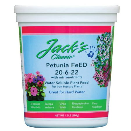J R Peters Inc 52624 Jacks Classic No.1.5 20-6-22 Petunia (Best Plant Food For Petunias)