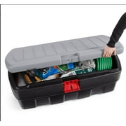 Rubbermaid 48 Gallon Black Action Packer Lockable Storage Box Tote, Single