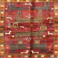 thumbnail image 1 of Ahgly Company Machine Washable Indoor Square Traditional Rust Pink Area Rugs, 4' Square, 1 of 7