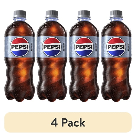 (4 pack) Diet Pepsi Cola Soda Pop 20 fl oz Bottle
