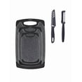 thumbnail image 1 of Kit  Xtellar 3 Tablas Picar Cortar 3 Tamaños Resistente Cocina Color Negro Juego tablas para picar 5pzas, 1 of 4