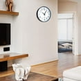 thumbnail image 4 of Horloge Murale Sans Tic-Tac, Moderne, Silencieuse, Grand Cadran Noir, 4 of 5