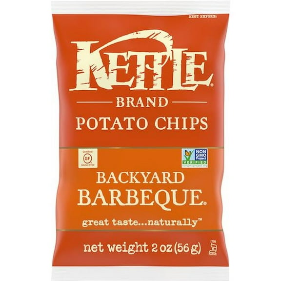 Kettle Foods Backyard Barbeque Potato Chips, 2 Ounce Bag -- 6 per case.