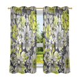 thumbnail image 6 of Yayeee Window Curtains Light Filtering 63"x42" Grommet Panel Pair Home Living Room Decor, Beige Flower Pattern, 6 of 7