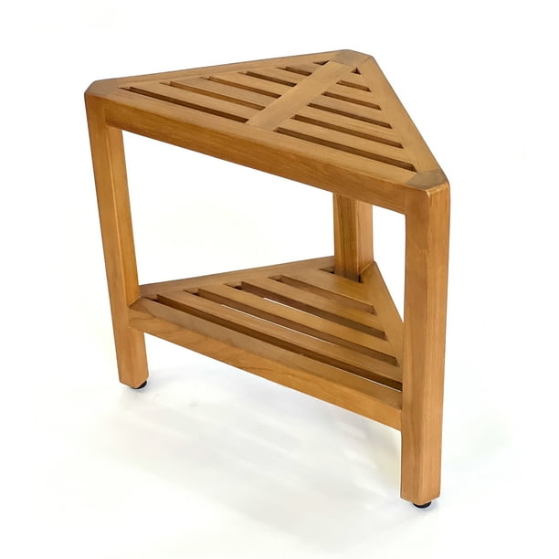 Asta Bora Solid Teak Fully Assembled Shower/Bath/Spa Corner Stool/Side