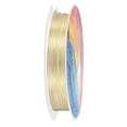 thumbnail image 1 of Alambre de Cobre de 1 mm/18 de calibre para hacer joyas, alambre de cuentas de cobre de 5.2 pies para joyería/tejido/manualidades/plantación, que retiene el color [1.6M, dorado claro], 1 of 7