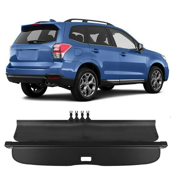 labwork Black Rear Trunk Cargo Luggage Security Shade Cover Replacement for 2014-2018 Subaru Forester Manual Door