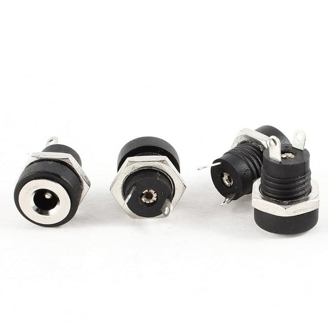 Unique Bargains 5 Pcs PCB Mount 1.35mm x 3.5mm DC Jacks Connectors Socket