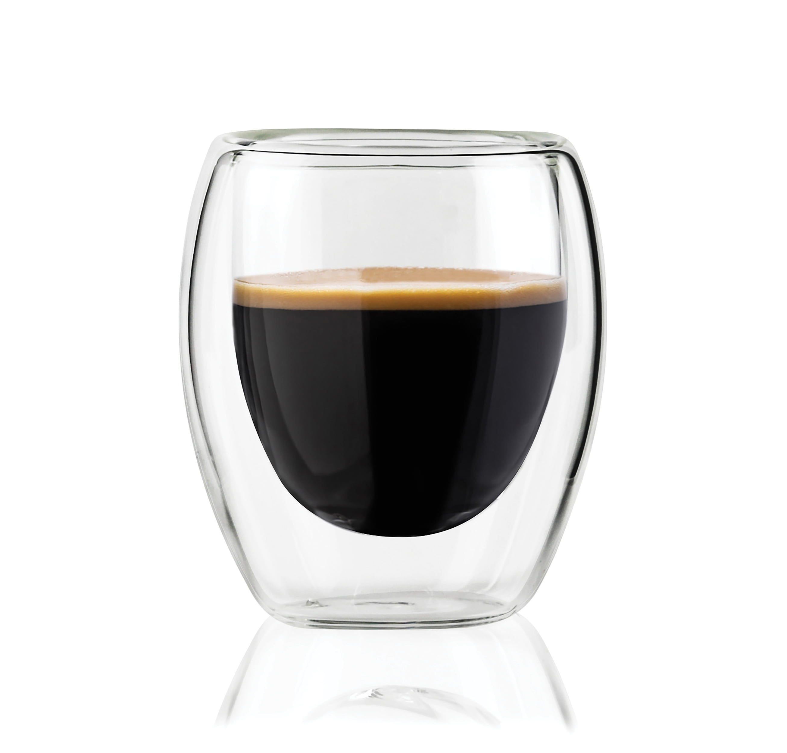 Thermax Set of 2- Double Wall Insulated Glass Latte Cups - 10.4 oz